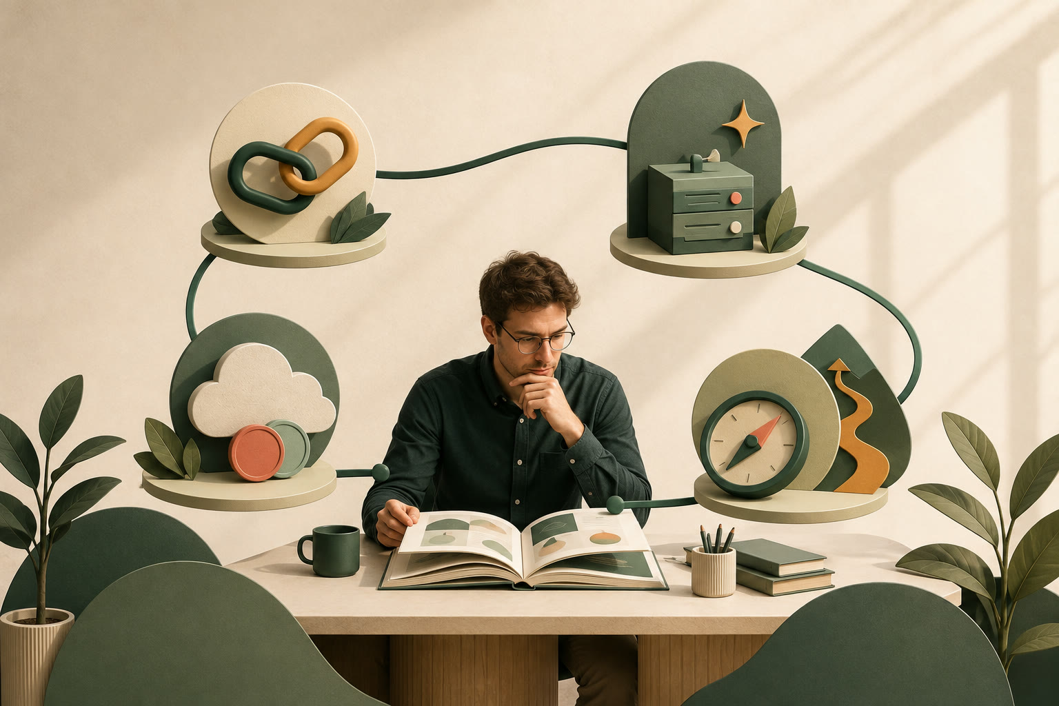 A founder exploring four connected resource collections