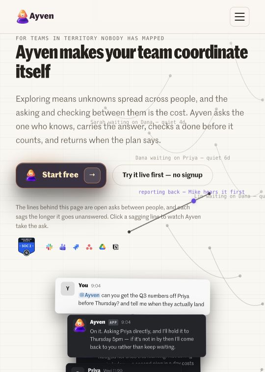 Ayven — capture of its public source page, checked 2026-10-12
