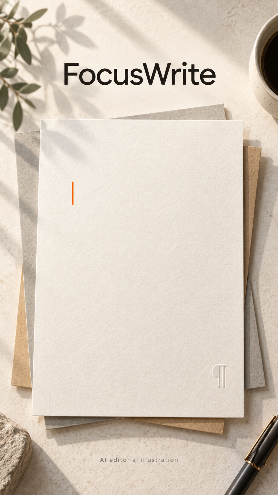 FocusWrite — AI editorial illustration, not a product screenshot