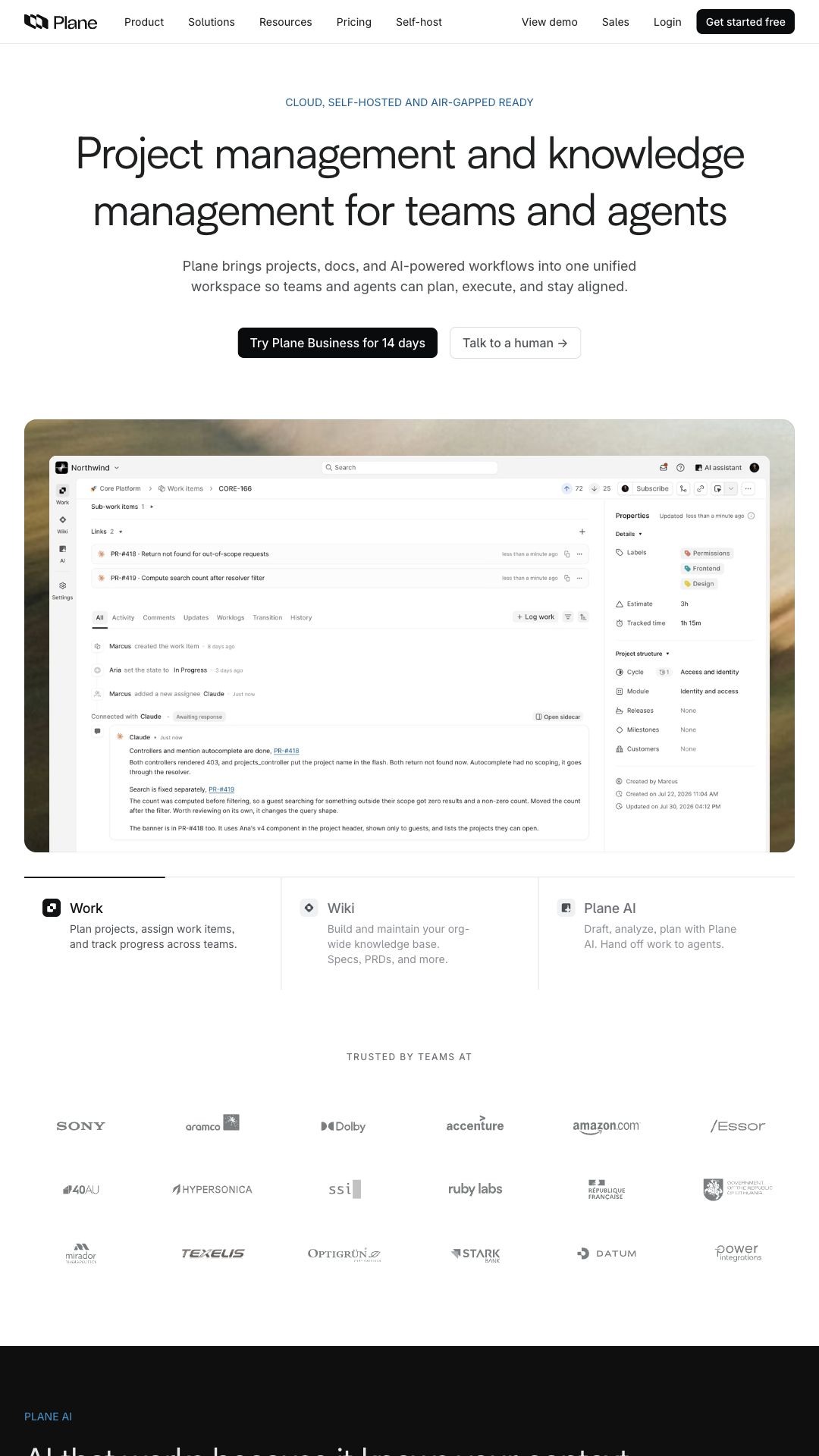 Plane — official public product page captured on 2026-10-23